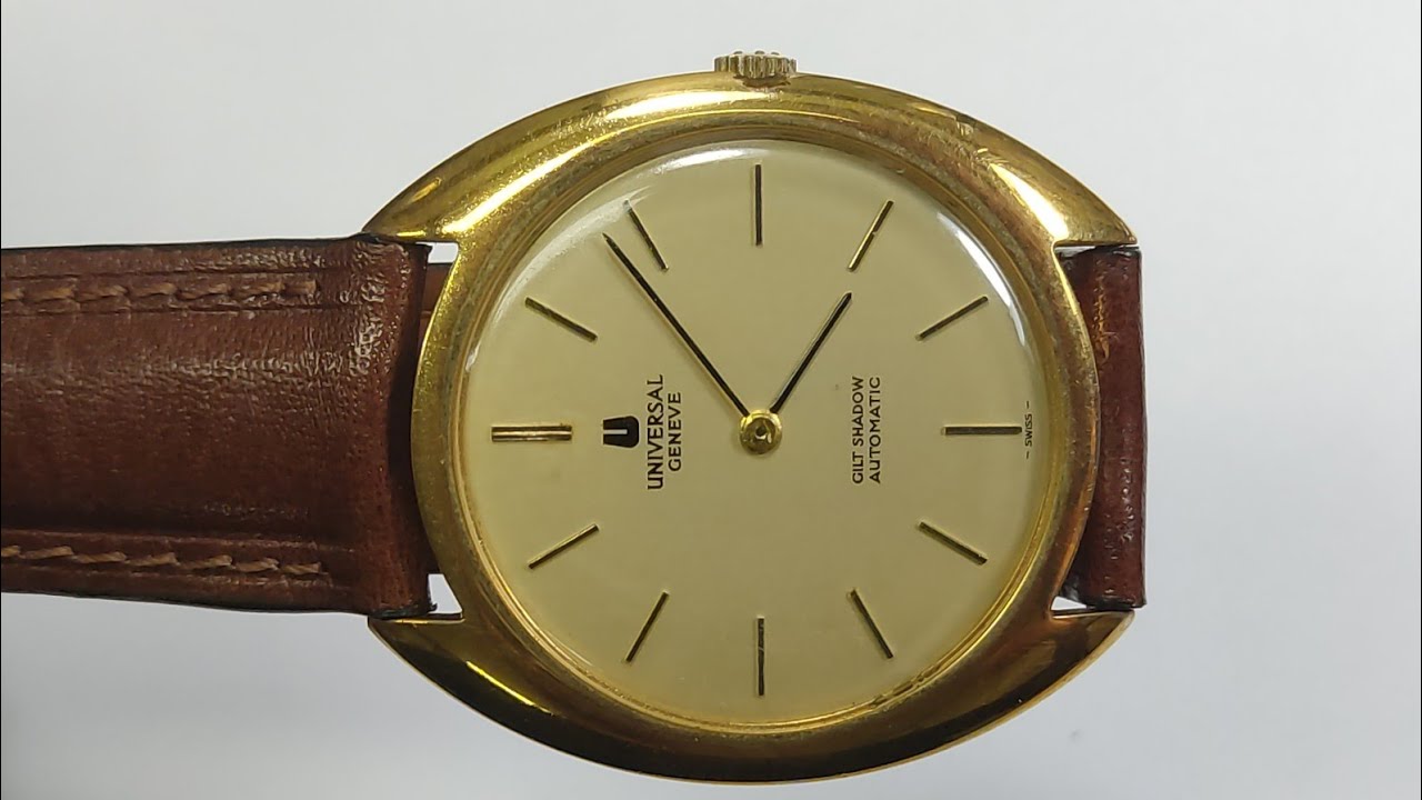 TOP👌DÉCADA DE 50!! RELÓGIO UNIVERSAL GENEVE GILT SHADOW SWISS AUTOMÁTICO - REVISÃO NA MÁQUINA.