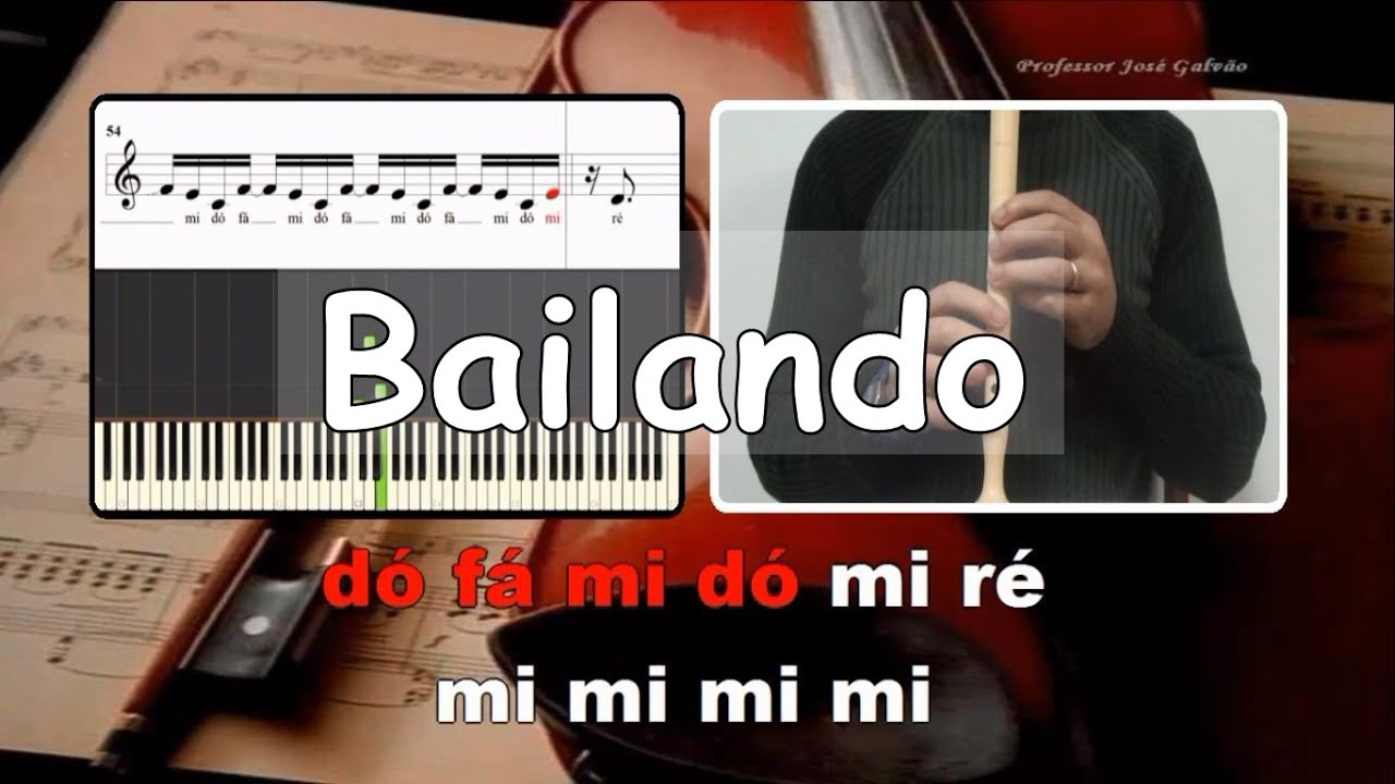 Bailando   Enrique Iglesias   Karaoke para flauta   Educação Musical   José Galvão