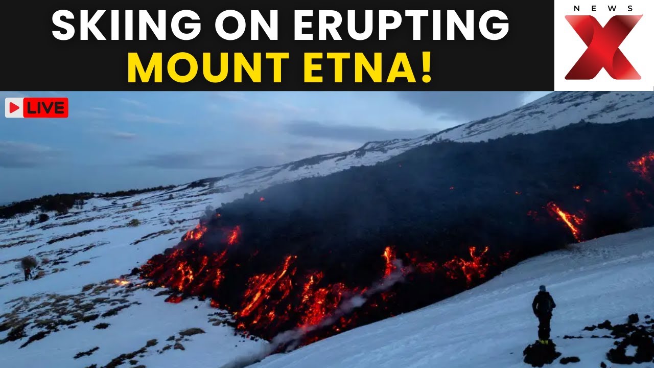 Mount Etna LIVE: Ash Clouds Over Mount Etna Don’t Stop Skiing Fun! Skiers Enjoy Winter | Mount Etna