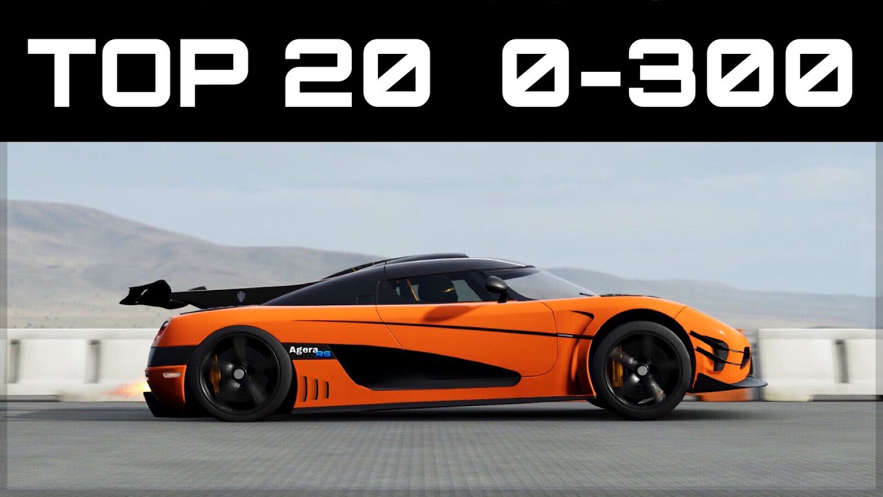 TOP 20 FASTEST 0-300 CARS | Forza Motorsport 7 | Crazy Accelerations!