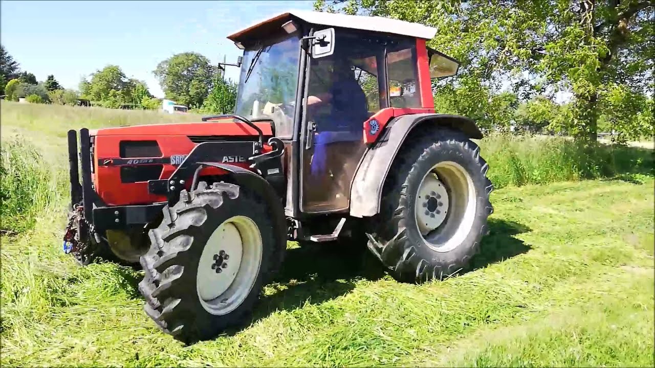 Heu mähen mit dem Same Aster 70 - Trattore Same Aster 70 in azione