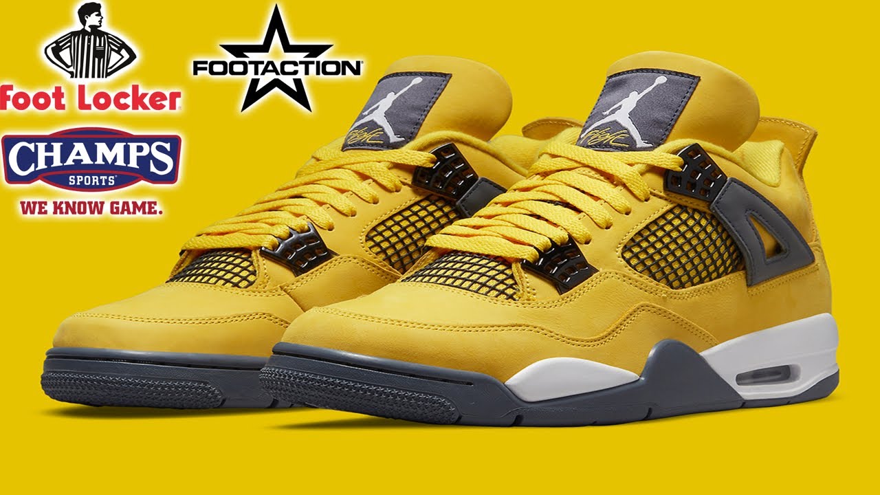 LIVE FLX APP COP: AIR JORDAN 4 LIGHTNING TOUR YELLOW  FOOTLOCKER FLX APP
