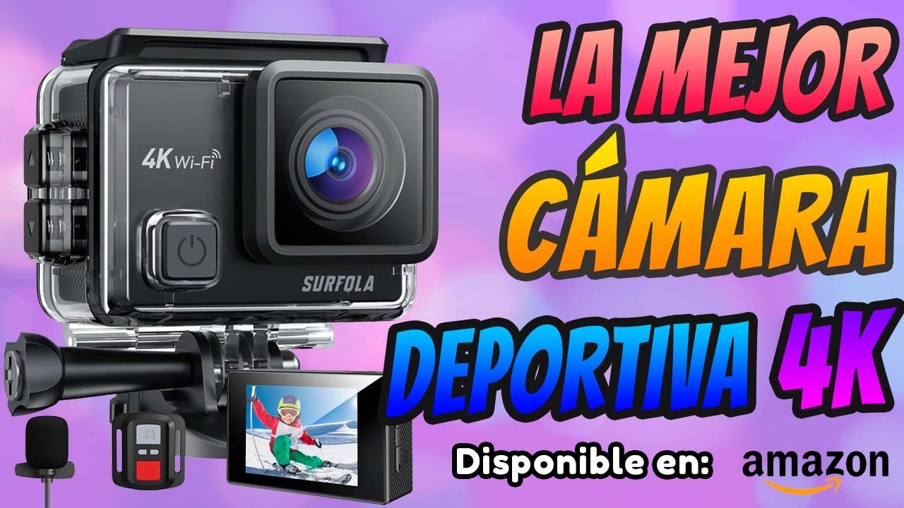 Camara Deportiva 4K SF230 30FPS, 20MP Surfola Videocámara Casco WiFi EIS Antivibración AMAZON