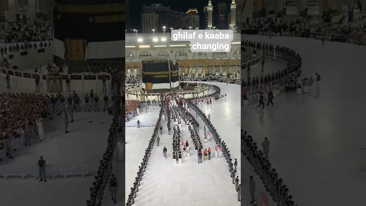 ghilaf e kaaba changing makkah  live madina live #makkah #madina #shorts #hajjlive #shortvideo