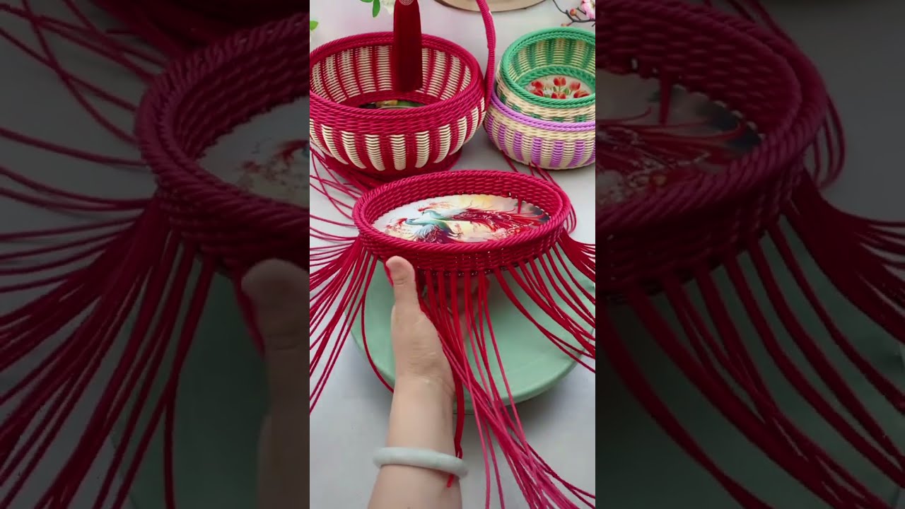 Weave a Chic PE Rattan Basket with Acrylic Base in Simple Steps 