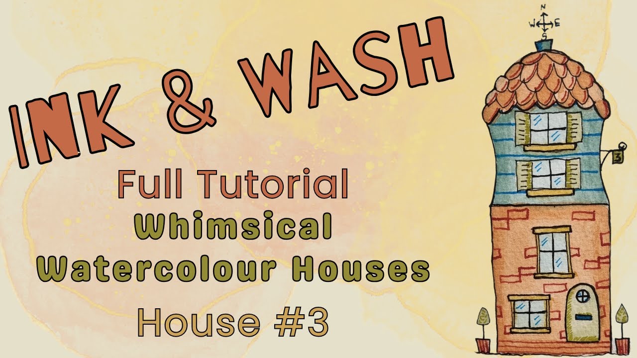 Paint a Whimsical watercolour house