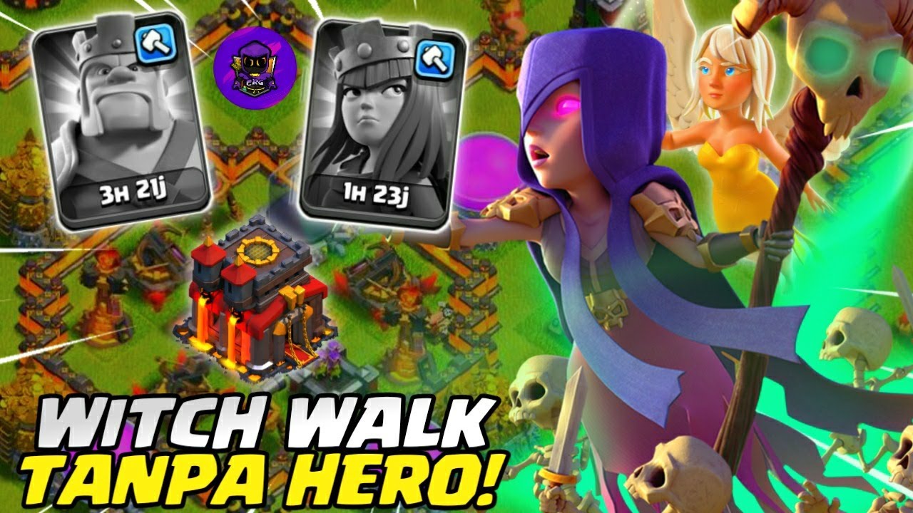 UPGRADE HERO? TIDAK MASALAH! WITCH WALK SPAM TANPA HERO - STRATEGI TH 10 | COC INDONESIA
