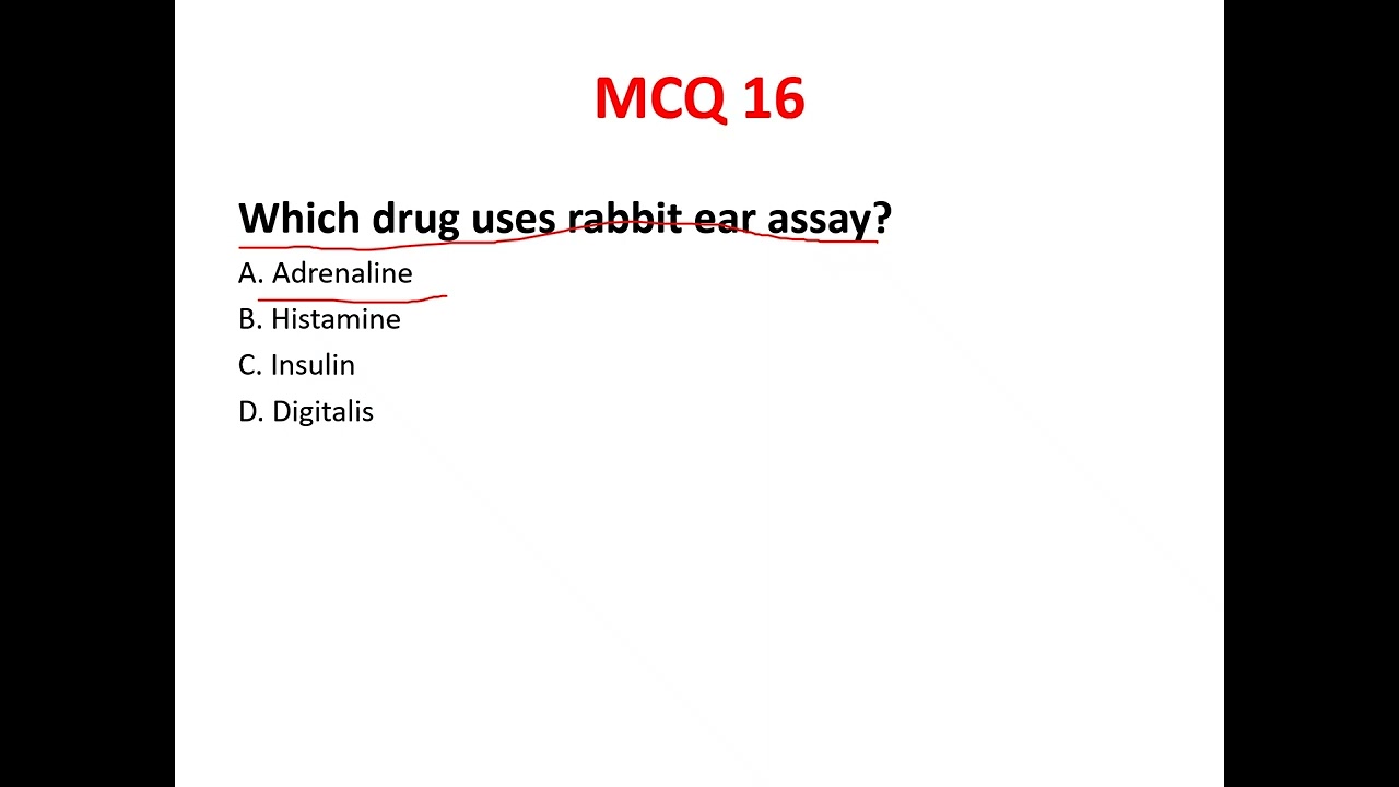 Bio-Assay MCQs | Important MCQs for Drug Inspector, Pharmacist, GPAT, B.Pharm Exams