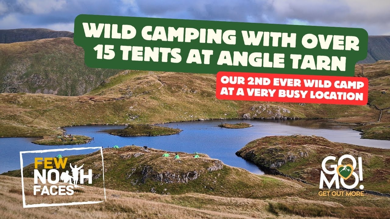 Wild Camping with over 15 Tents at Angle Tarn Lake District in a Very Busy and Popular Location