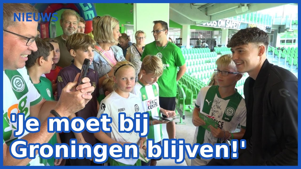 Handtekeningen scoren op supportersdag FC Groningen