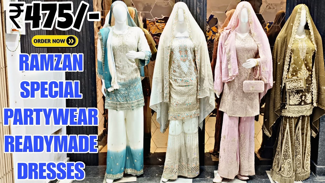 Hyderabad Wholesale Special PARTYWEAR READYMADE DRESSES ₹475/- Suits Online Shopping Order Now ✨