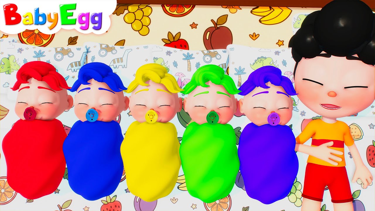 👶✨ Ten in the Bed — Baby Roll Over Song | babyEgg Robot 8 Nursery Rhymes & Kids Songs