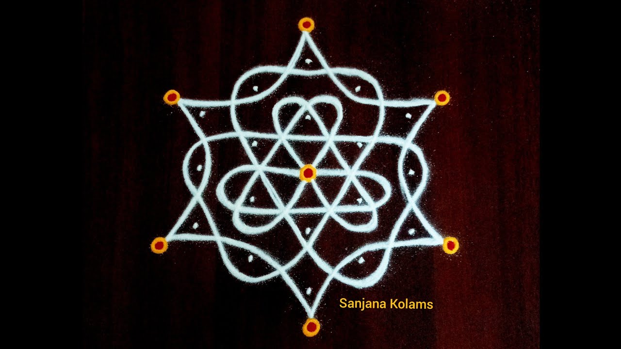 2401. 5 Dot Small Easy Simple and Beautiful KambiKolam/ LatestCreation/ChikkuMuggu/Aadivelli Rangoli