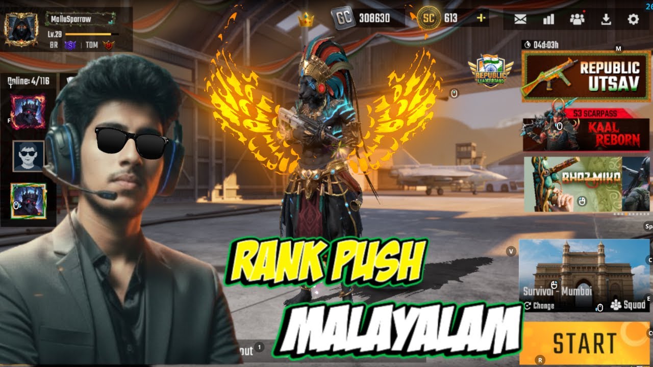 Free Fire Malayalam Live After A Long Time🫂🔥‼️#malayalamgameplay#scarfall#freefire