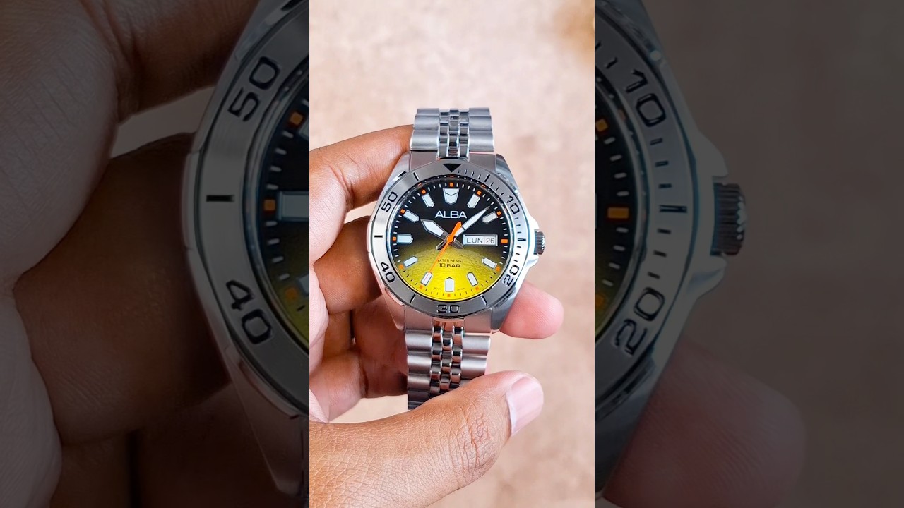 Alba Active Gravity AV3583 AV3583X1 Jupiter Yellow Dial #albagravity #av3583 #albayellow