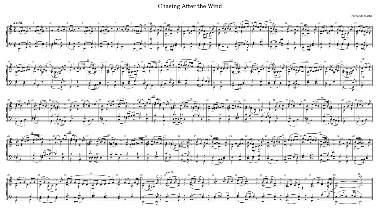 Fernando Martin - Chasing After the Wind (Harpsichord piece in E Minor)