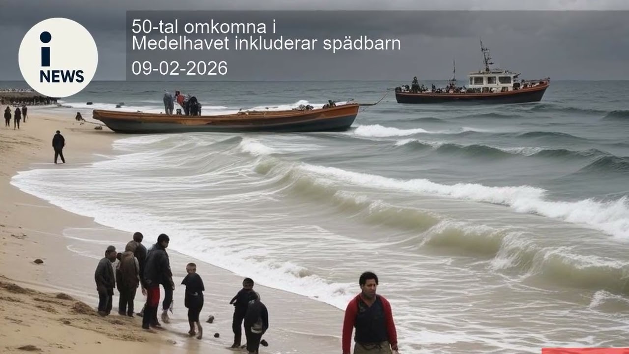 50-tal omkomna i Medelhavet inkluderar spädbarn