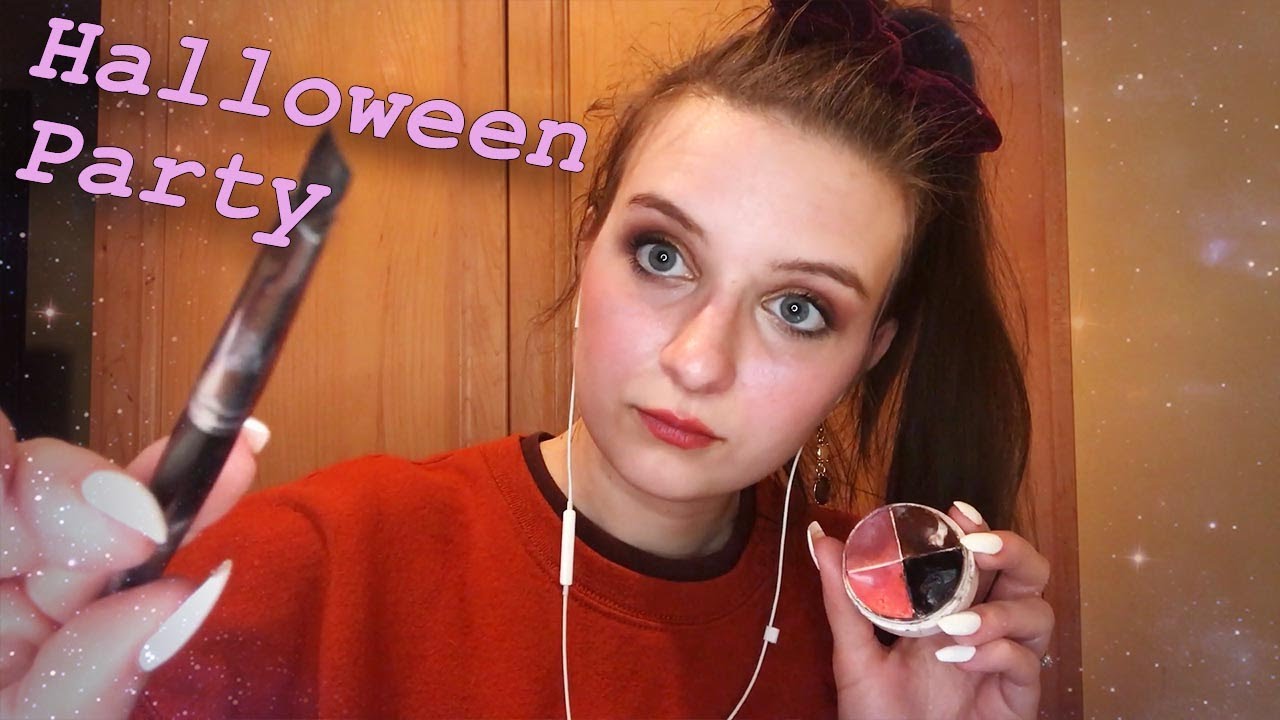 ASMR | Mean Big Sister Does Your Halloween Makeup for a Party (Personal Attention, Tapping, + More)