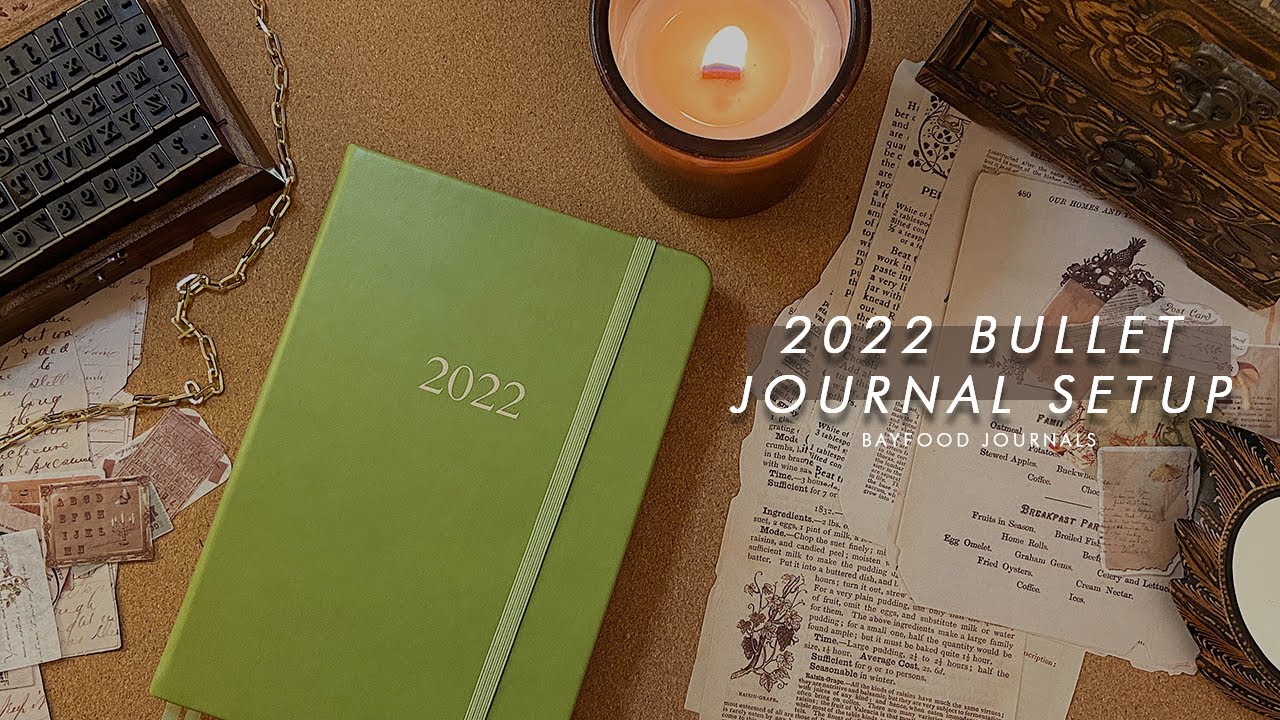 2022 BULLET JOURNAL SETUP | Vintage Dark Academia | Easy beginner friendly bullet journal ideas ✍🏼