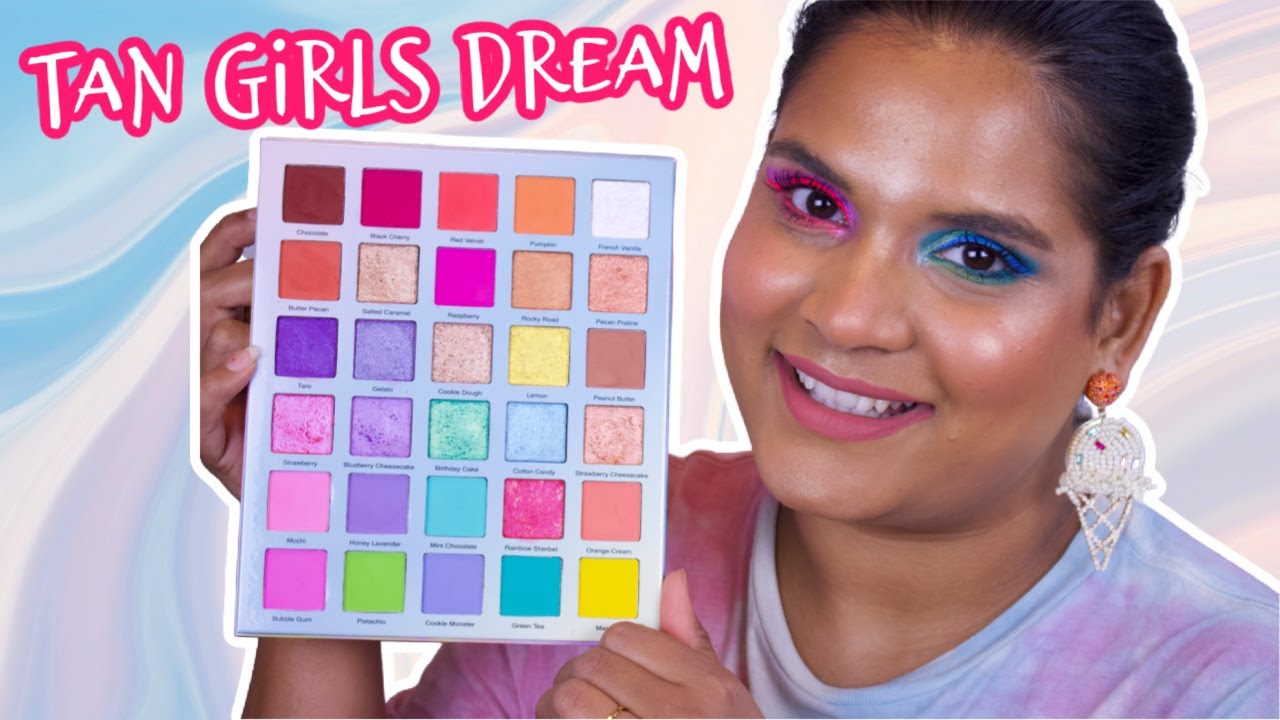 Tan Girl Tries - Glamlite Ice Cream Dream Eyeshadow Palette | Karen Harris Makeup