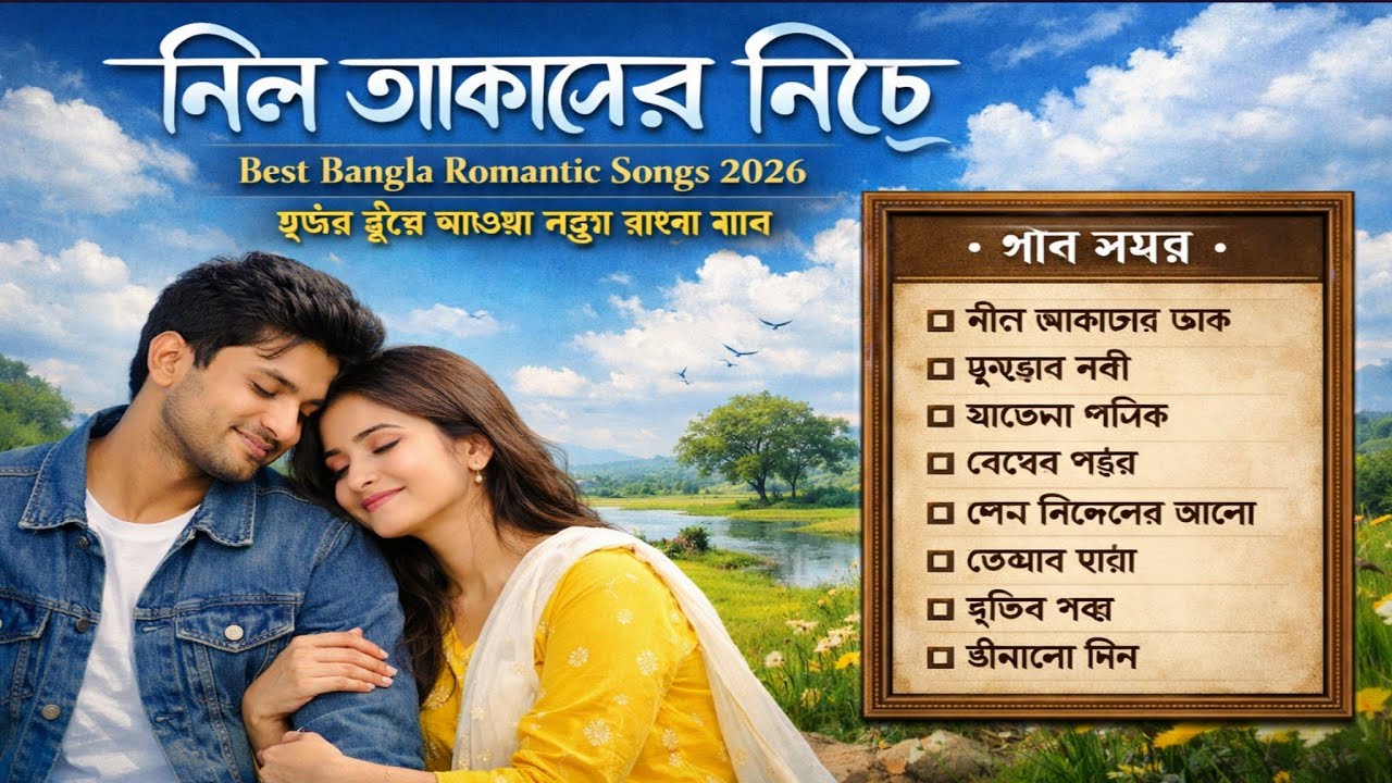 নীল আকাশের নিচে | Best Bangla Romantic Songs 2026 | হৃদয় ছুঁয়ে যাওয়া নতুন বাংলা গান