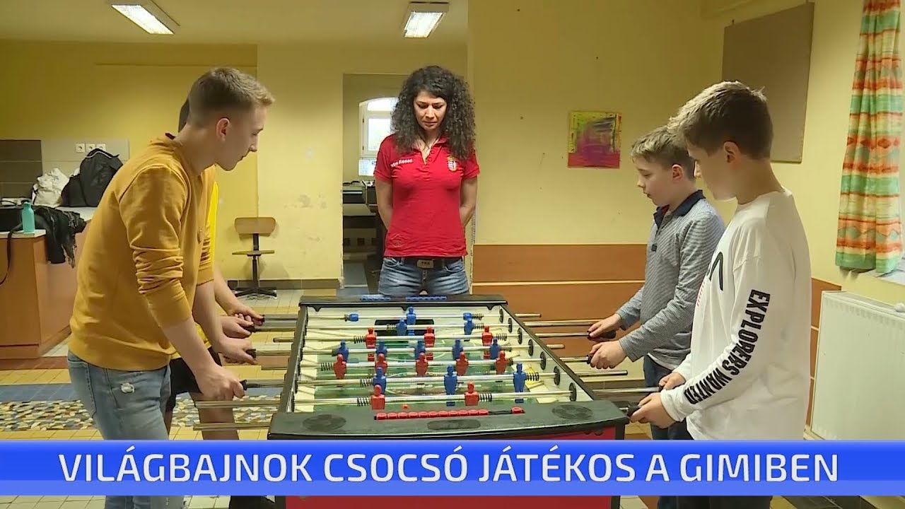 Világbajnok csocsó játékos a Ceglédi Kossuth Lajos Gimnáziumban