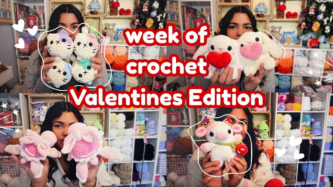 НЕДЕЛЯ ВЯЗАНИЯ КРЮЧКОМ 🧶 Выпуск ко Дню святого Валентина ❤️✨