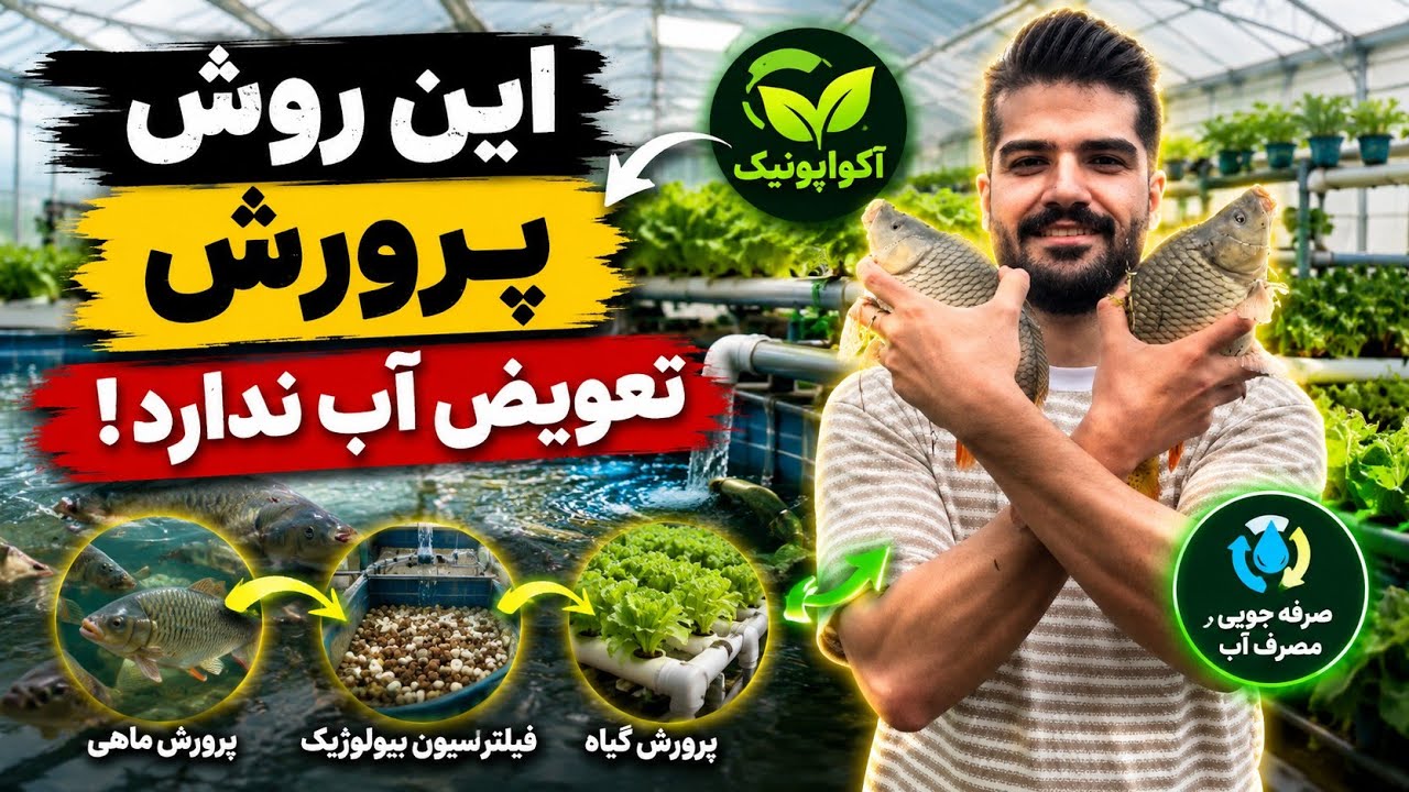 سیستم آکواپونیک چیست؟ | ترکیب شگفت‌انگیز پرورش ماهی و کشاورزی مدرن 🌱🐟