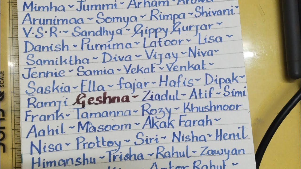 calligraphy style writing ✍️ Subscriber's Name 🥰 part 29 ball point 🖊️