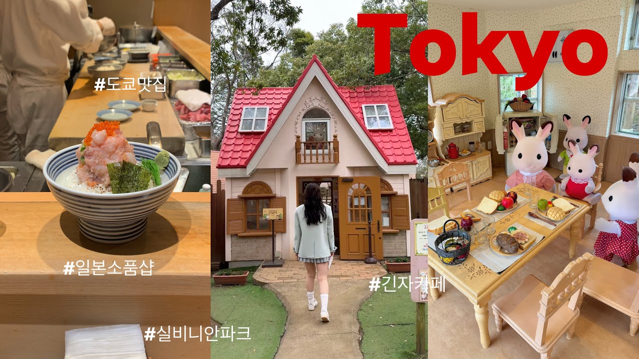 🇯🇵도쿄브이로그🍣 실바니안파크도 다녀왔어요!•긴자카페•일본쇼핑•도쿄맛집•도쿄소품샵