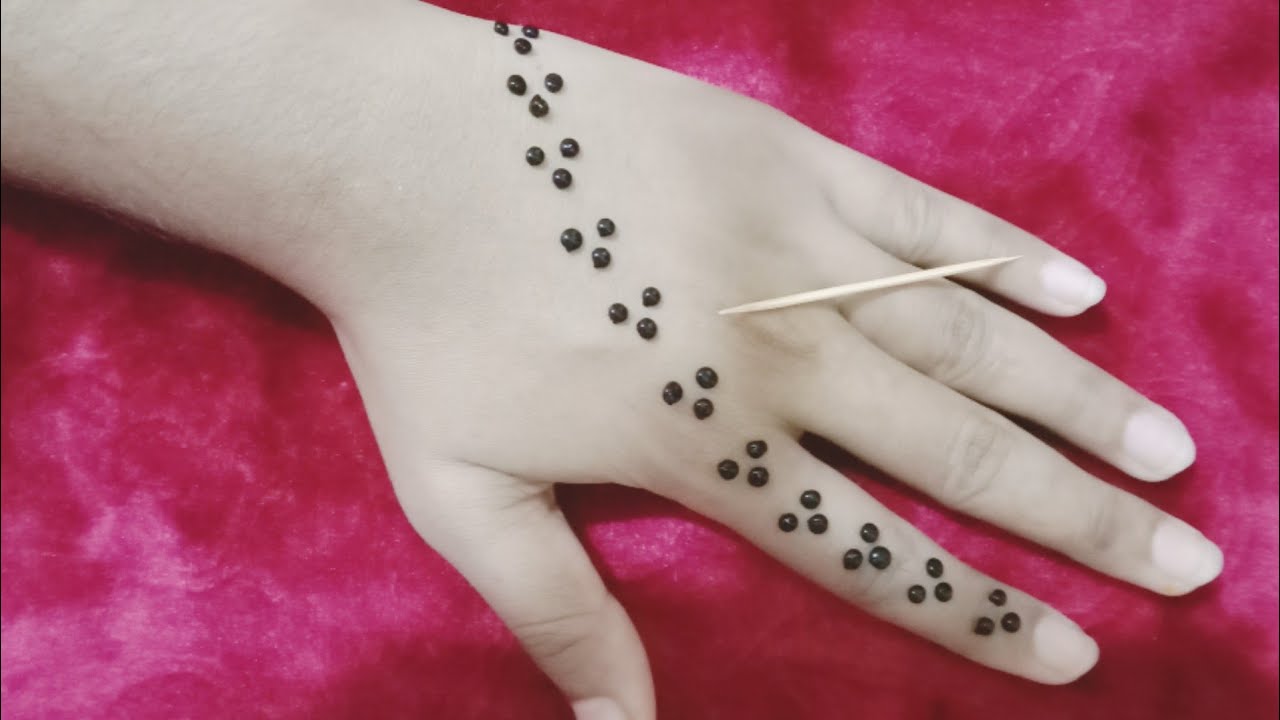 Simple And Easy Mehndi Design  With Toothpick | New trick Of Henna Design |Shammiz DIY