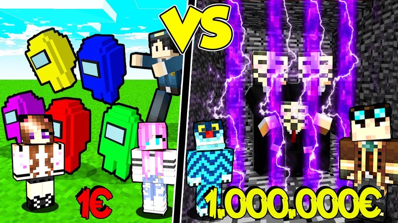 CASA PRIGIONE DA 1€ CONTRO CASA PRIGIONE DA 1.000.000€ SU MINECRAFT!!