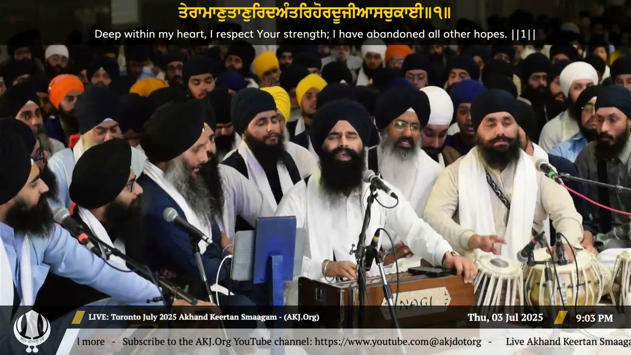 070 Bhai Parminder Singh Jee Australia - Thurs PM - Toronto July 2025 Annual Akhand Keertan Smaagam