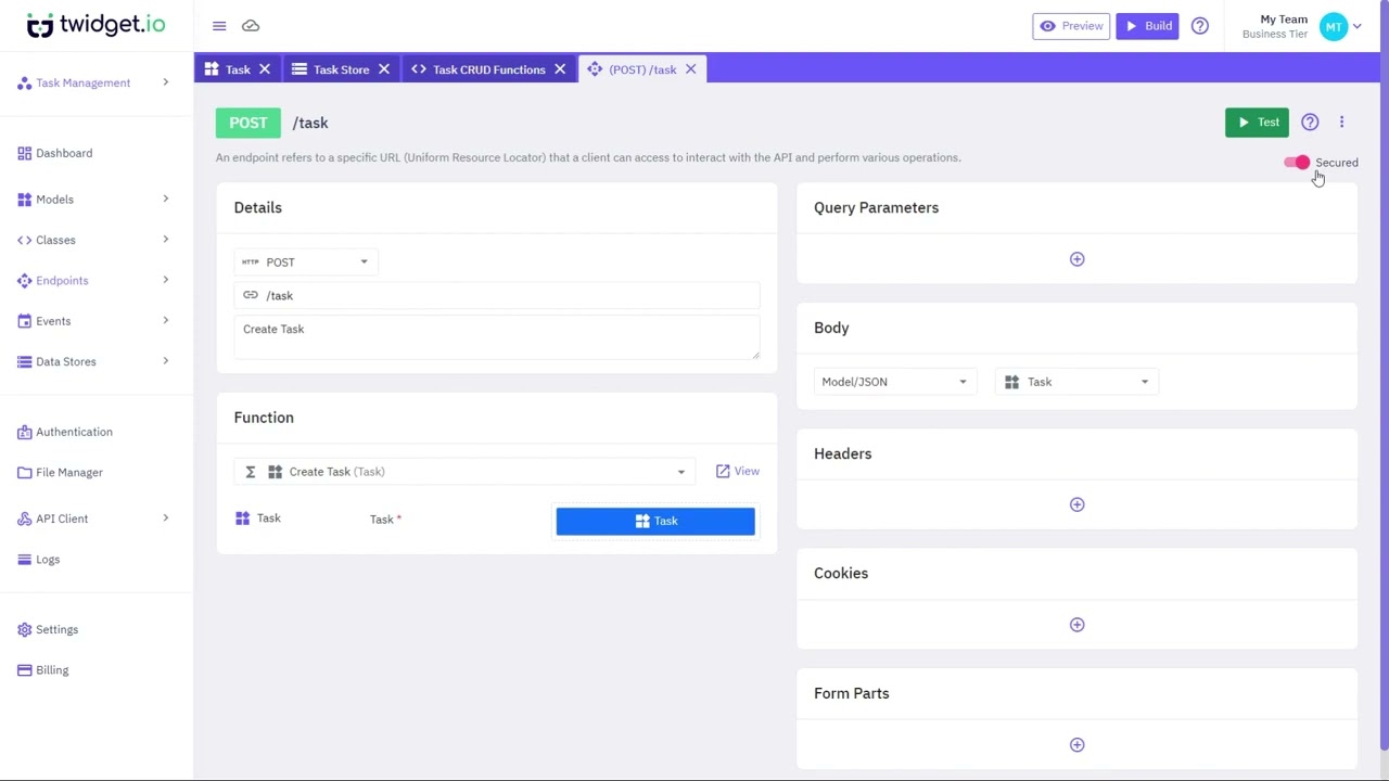 Create a simple Task Management API | DealMirror
