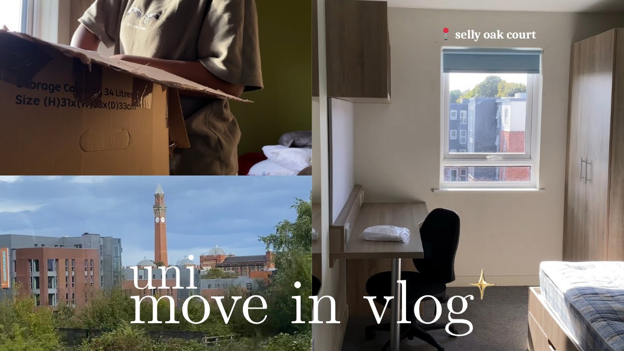 uni move in vlog 📦♥︎ | third year at UoB, Selly Oak Court, unpacking