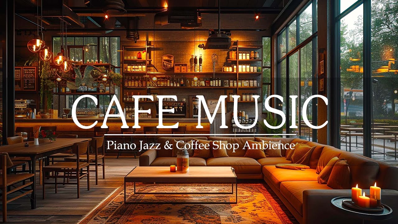 Relaxing Jazz Music in Cozy Coffee Shop Ambience☕Smooth Jazz Background Music~Warm Fireplace To Work