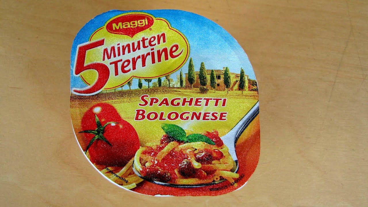 Instant Spaghetti Bolognese - Maggi 5 Minuten Terrine