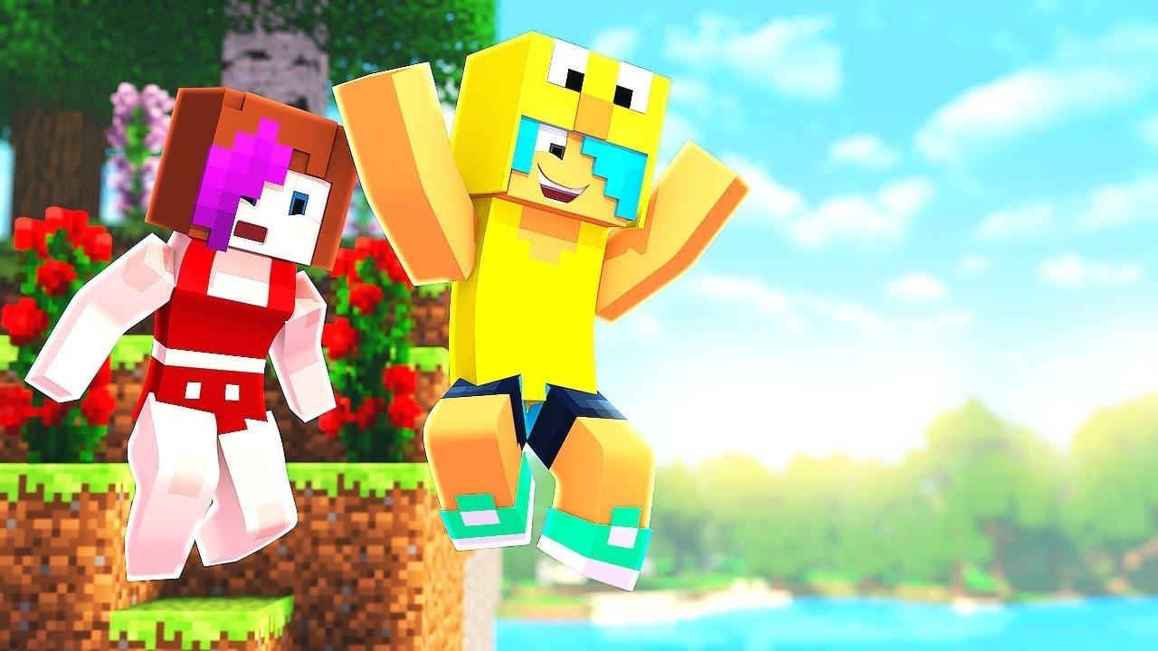 Cliff Diving into the Deep Blue Sea! Minecraft Summer Survival Adventure!