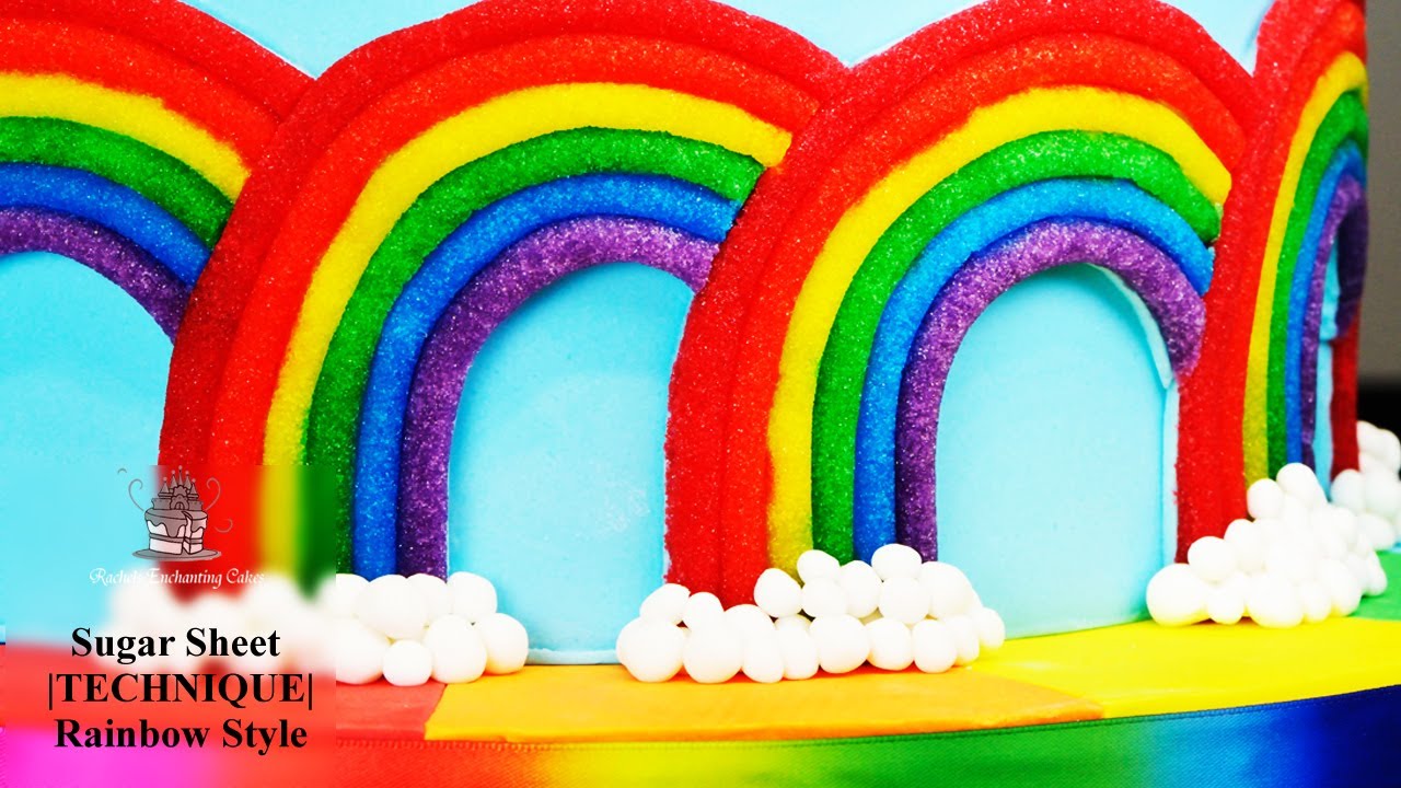 Sugar Sheet |TECHNIQUE| Rainbow Cake Style