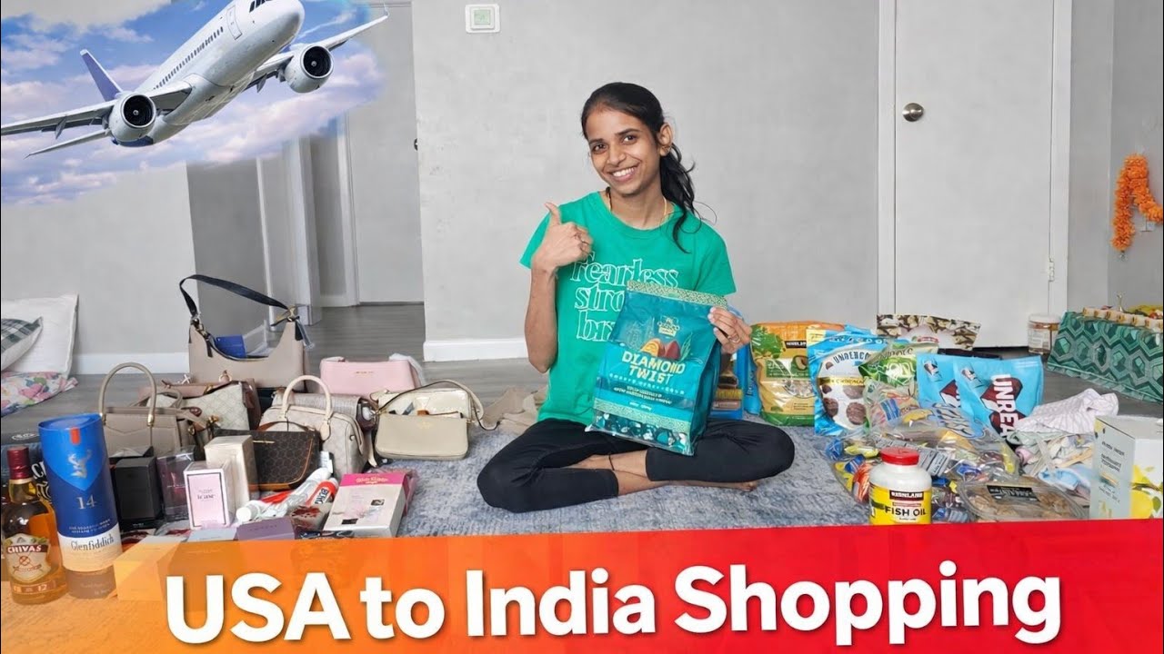 మా నాన్న USA 🇺🇸 to INDIA 🇮🇳 ఏం తీసుకొని వెళ్తున్నారు? #giftideas #travelvlog #haulvideo #vlog 