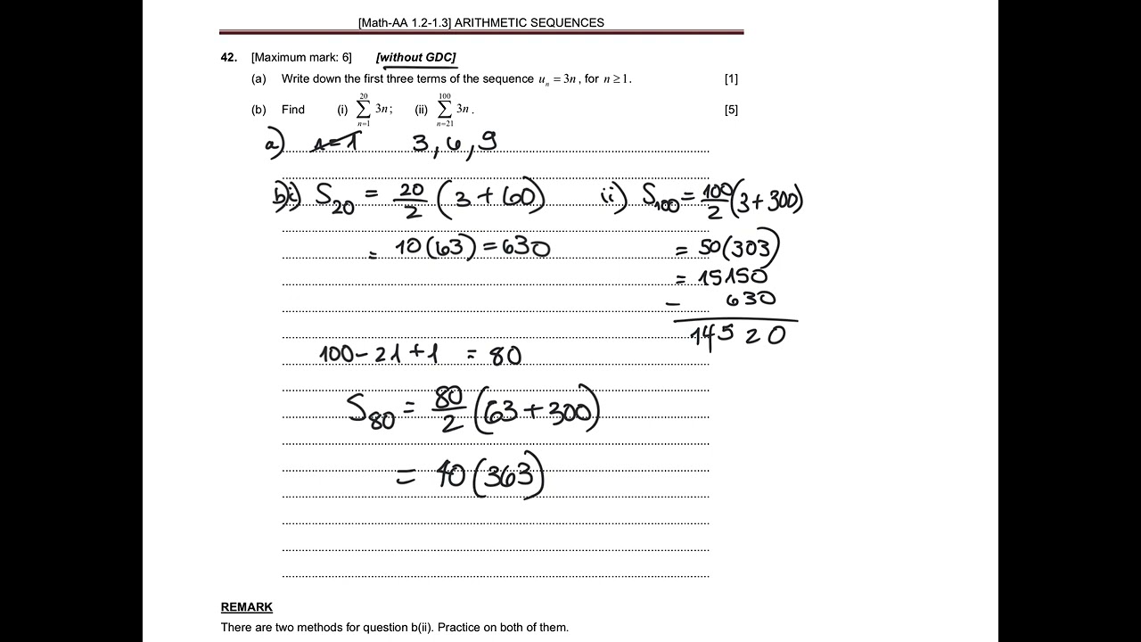 Arithmetic sequences 2