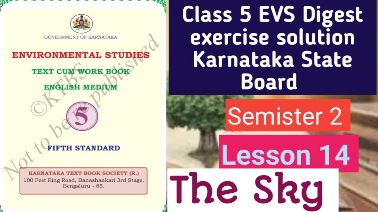 km Class 5EVS Le 14 The sky textbook exercise solution Karnataka State Board
