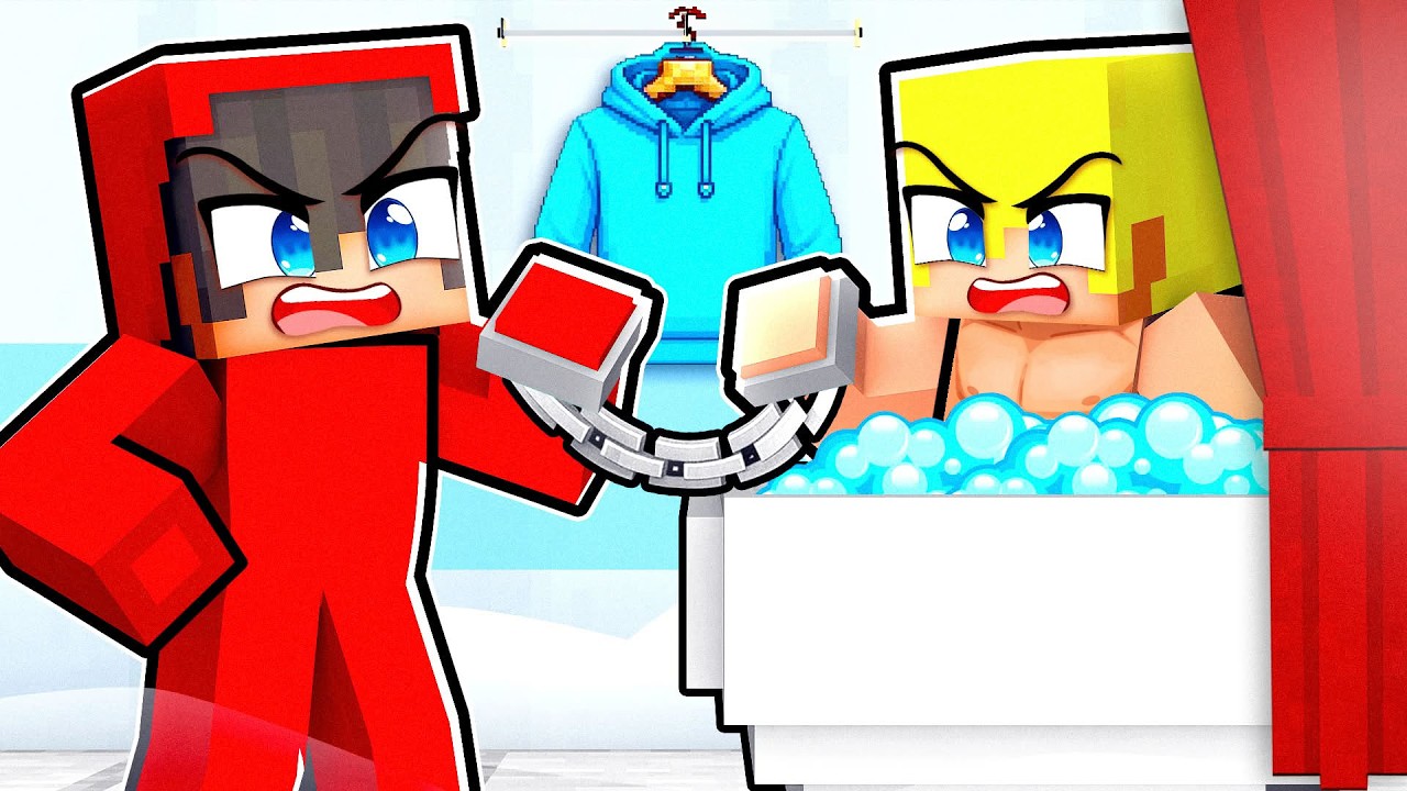 OLEK i LEON w KAJDANKACH PRZEZ 24H w Minecraft!