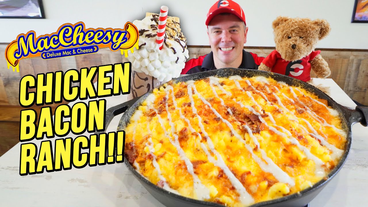 MacCheesy's Deluxe 8lb Macaroni and Cheese Challenge w/ Chicken, Bacon, & Ranch!!