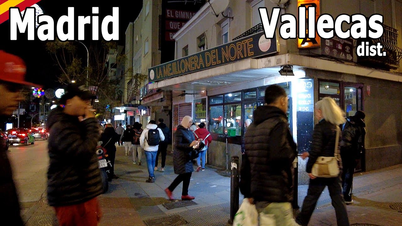 Madrid [4K] Vallecas (Diciembre 2025) 🚶 Paseo comentado -subtitulos | Madrid Christmas walk