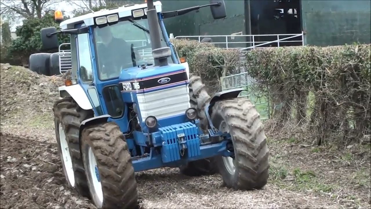 Ford 9700 2wd, Ford TW 15 4wd  and County 1254 ploughing at Newtownards County Down