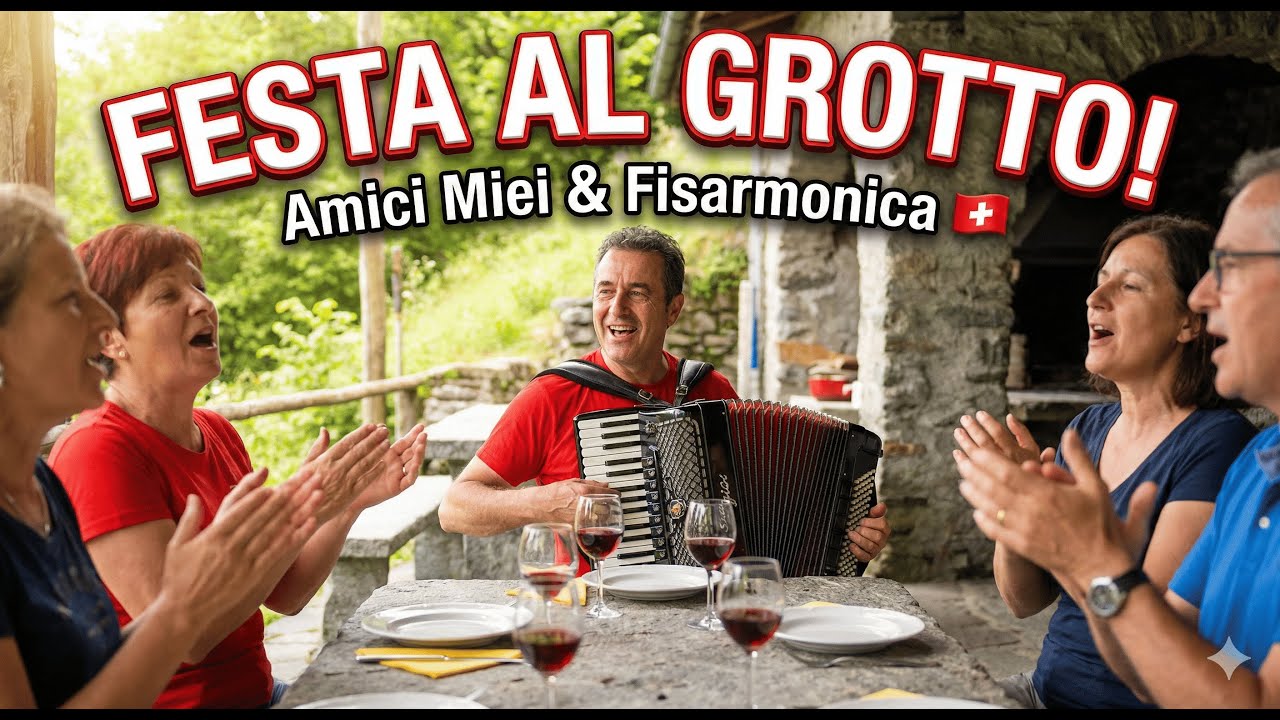 🎶 "Amici Miei" in un Grotto Ticinese: Emozione Pura con la Fisarmonica!