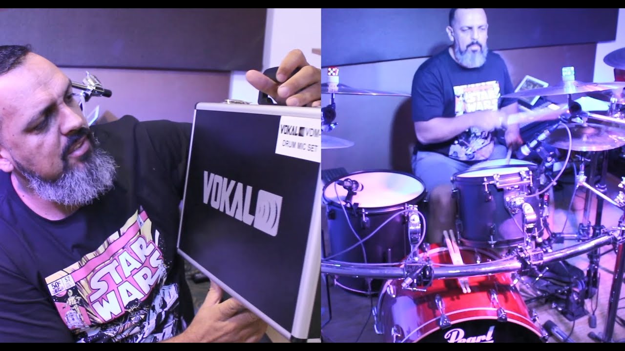 Kit de Microfones BOM e BARATO pra Bateria! Teste Vokal VDM7