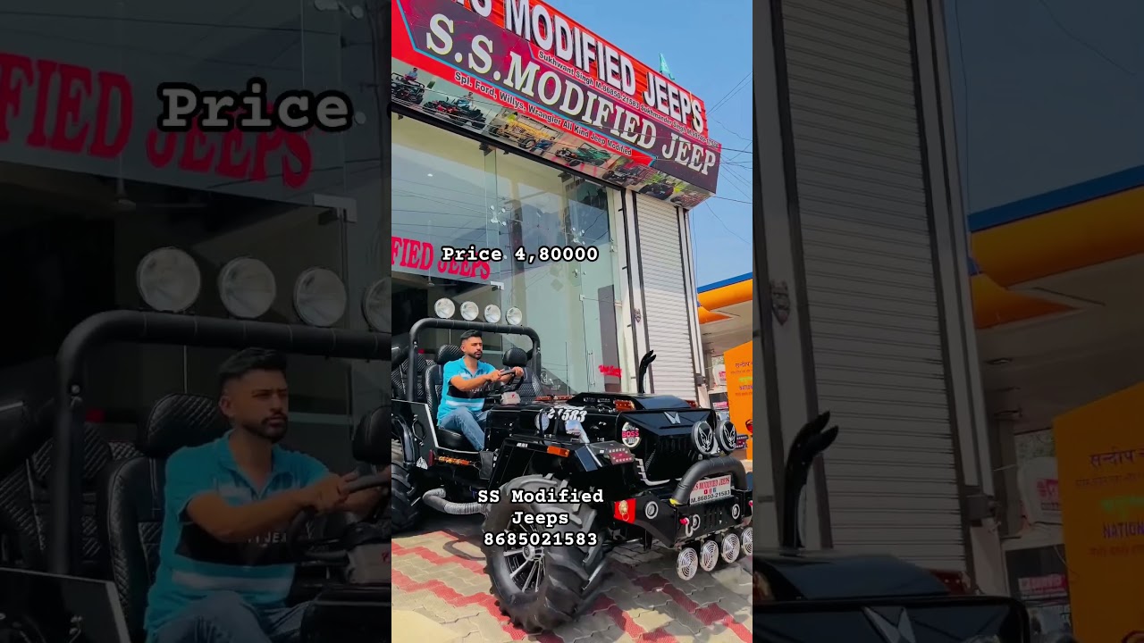 Black Modified Jeep Sale For Punjab #jeepindia #jeep #jaiveeru #jeepmodified #jeepcomanche