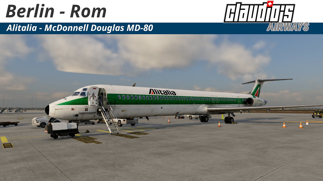 X Plane 12 | Berlin (EDDB) - Roma (LIRF) | Alitalia MD-88 | Vatsim